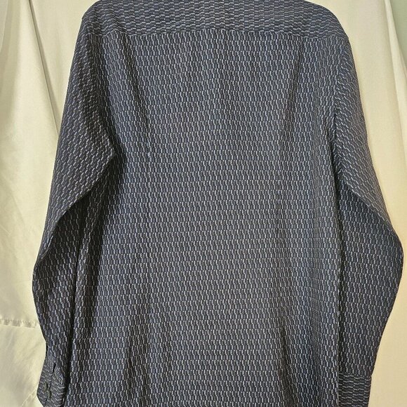 Apt. 9 Med men's dress shirt slim fit Blue and Black Pattern  NWT - Picture 3 of 7